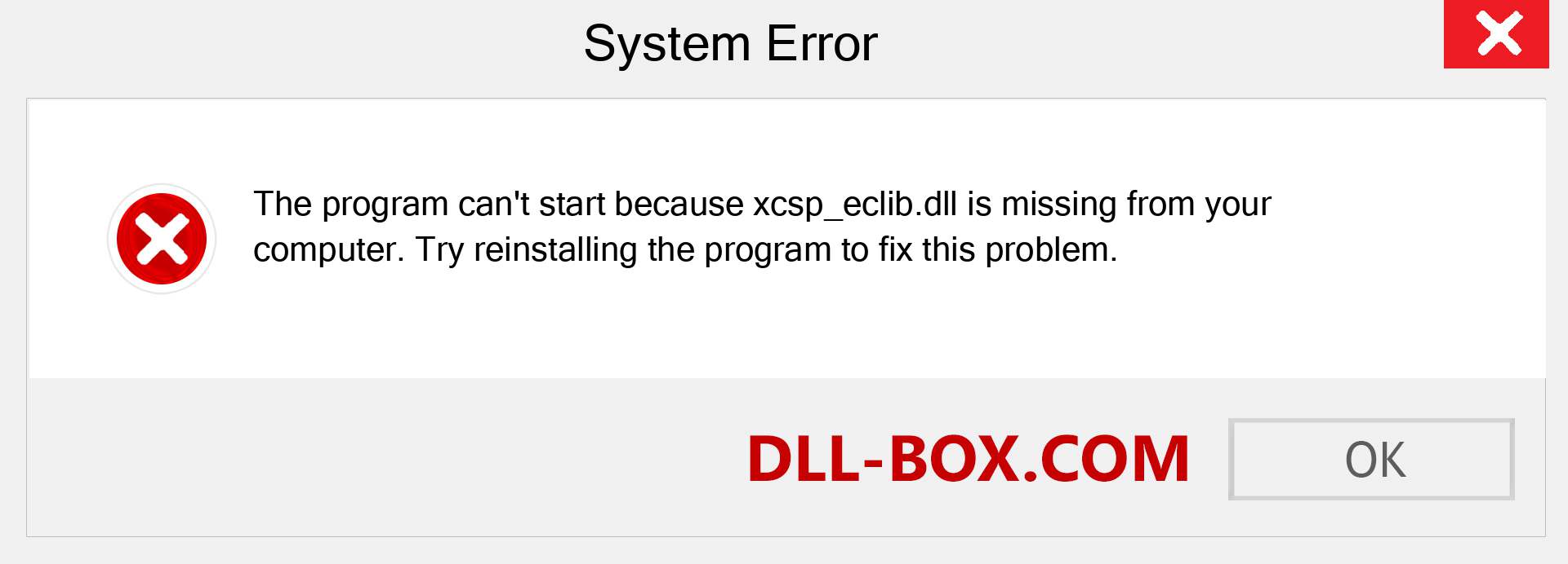  xcsp_eclib.dll file is missing?. Download for Windows 7, 8, 10 - Fix  xcsp_eclib dll Missing Error on Windows, photos, images